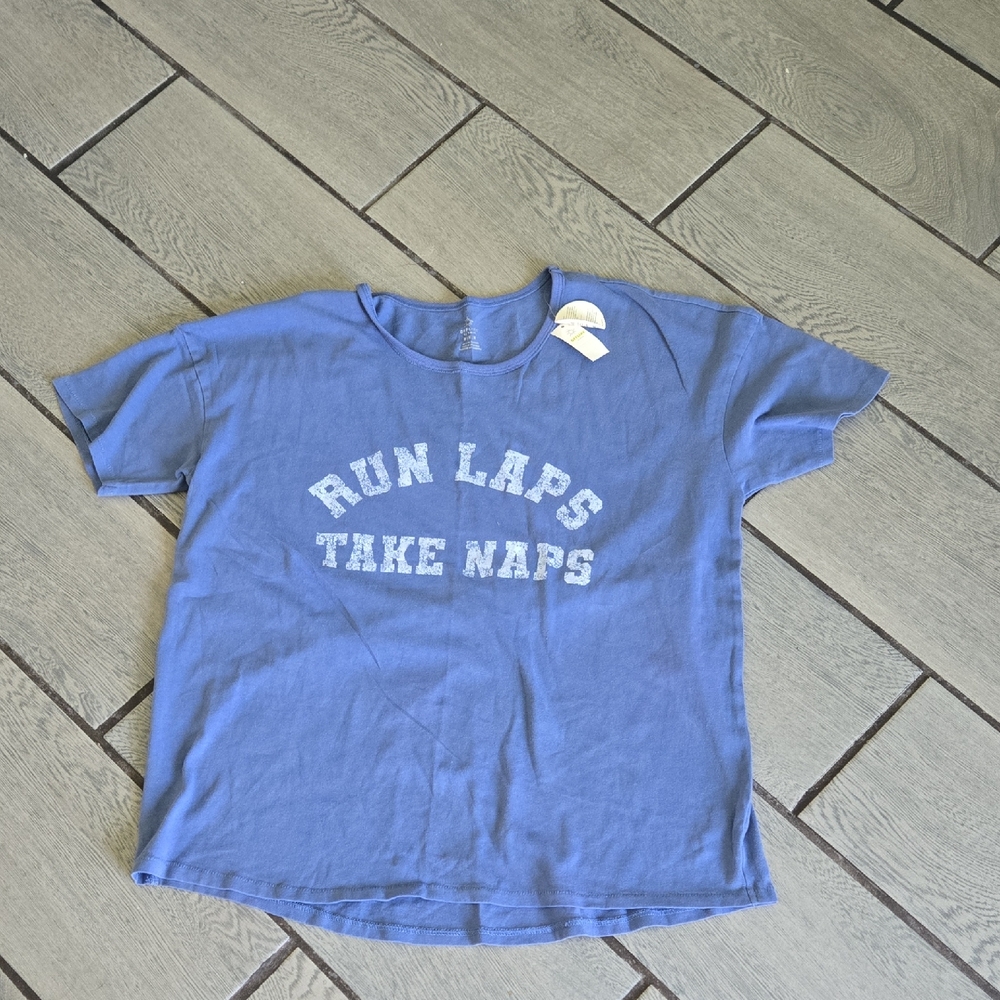 NWT Aerie Blue and White Short Sleeve‎ Tees Casual Comfort